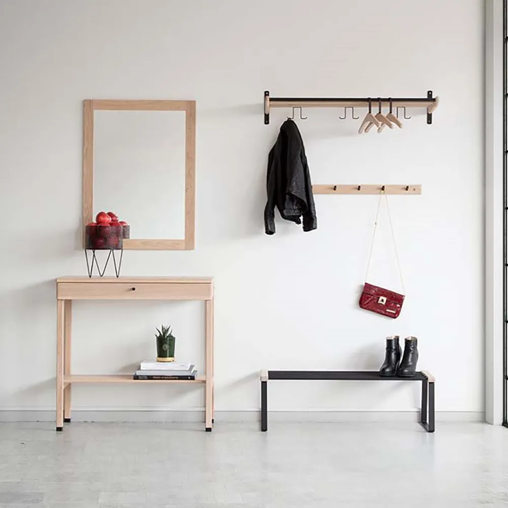 Cora Hat rack 90 cm White oiled Oak