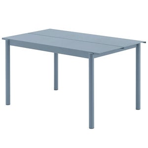 Linear Steel Dining table 140X75 cm Pale Blue 
