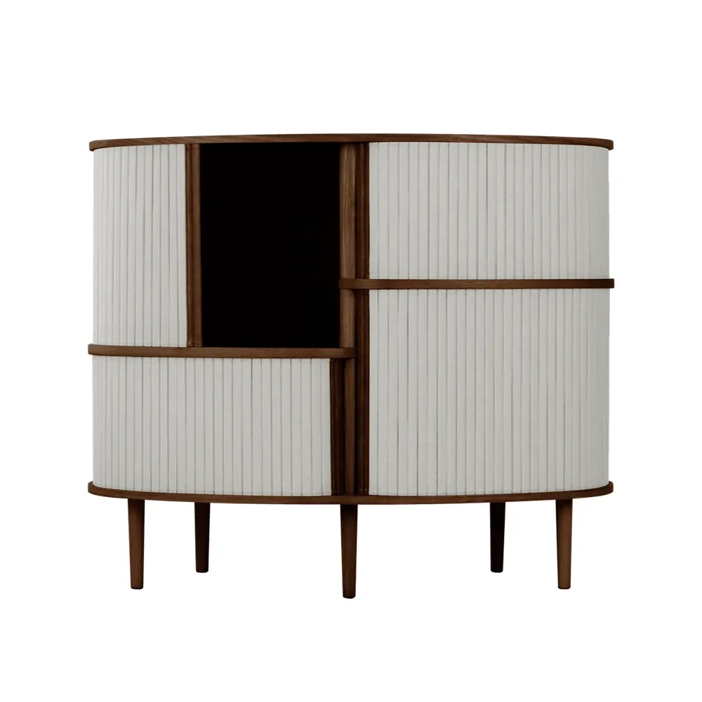 Audacious Highboard Cabinet Dark Oak/Sterling