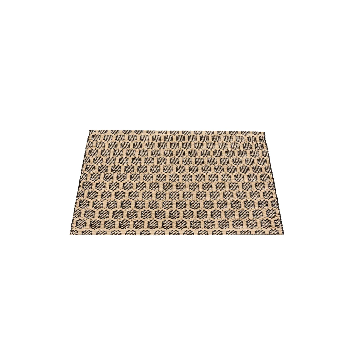 Reversible Plastic Rug MIMI Black/Beige 70x50 cm