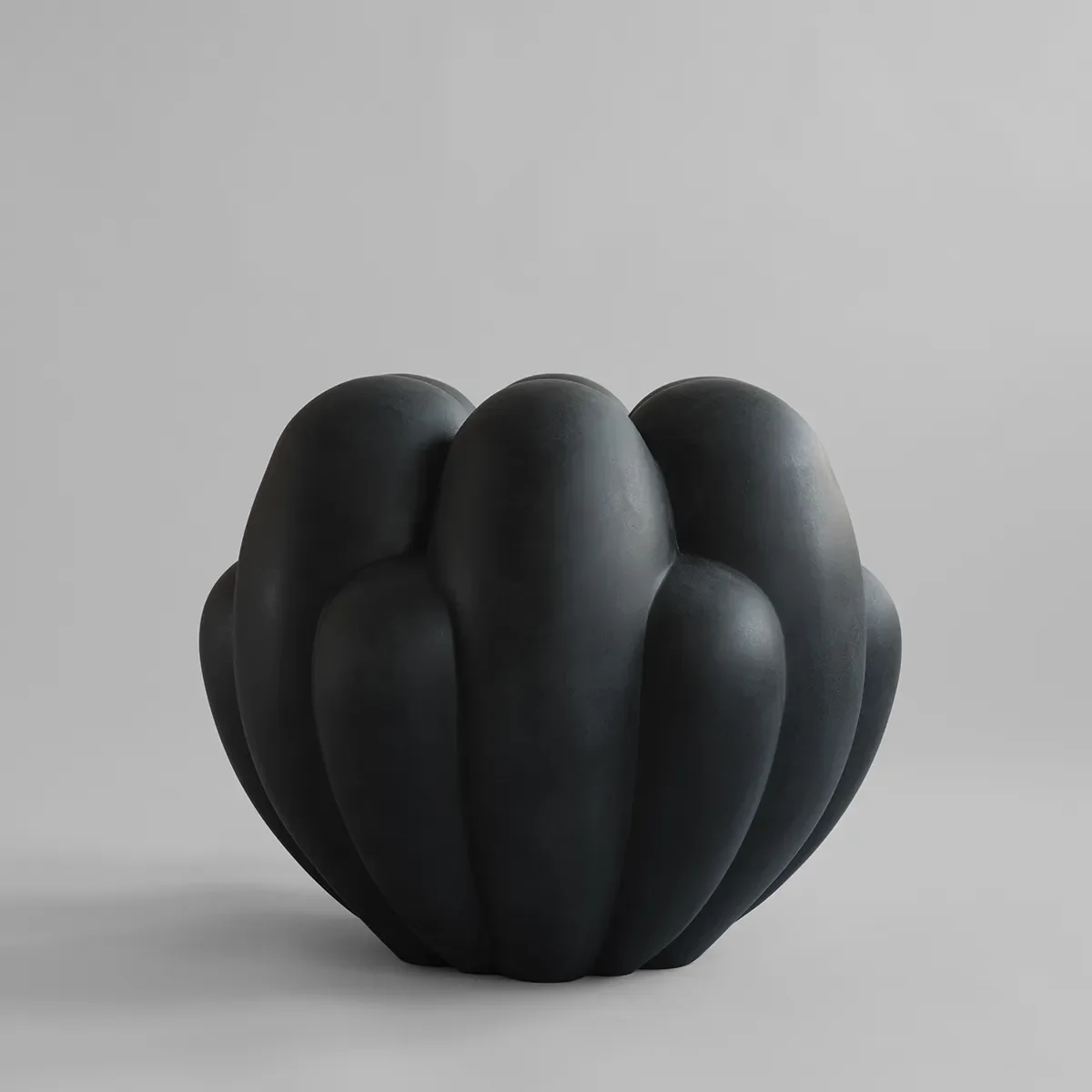 Handmade Vase Bloom Big Black H44 cm