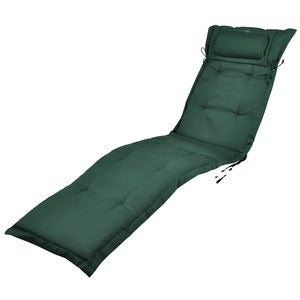 Canyon thin sun lounger cushion structured dralon Green