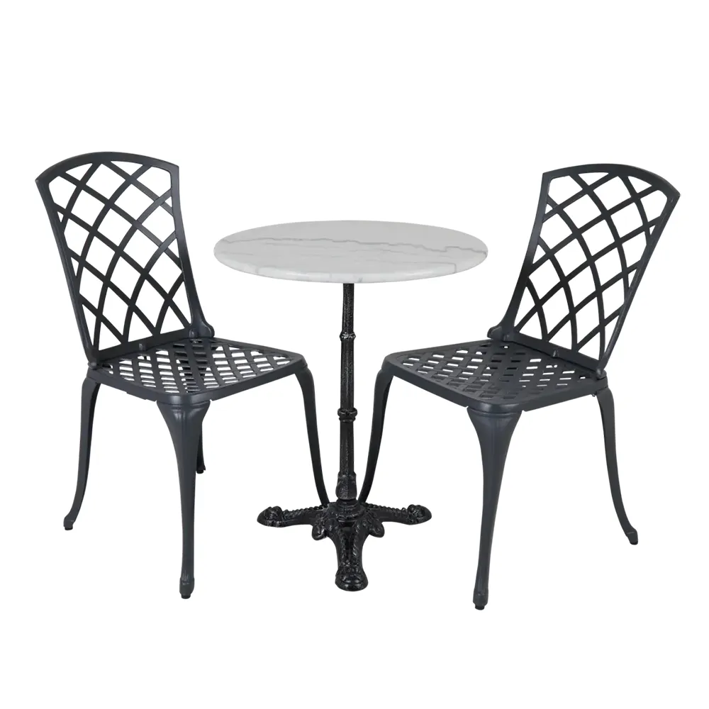 Loire marble table 60 white