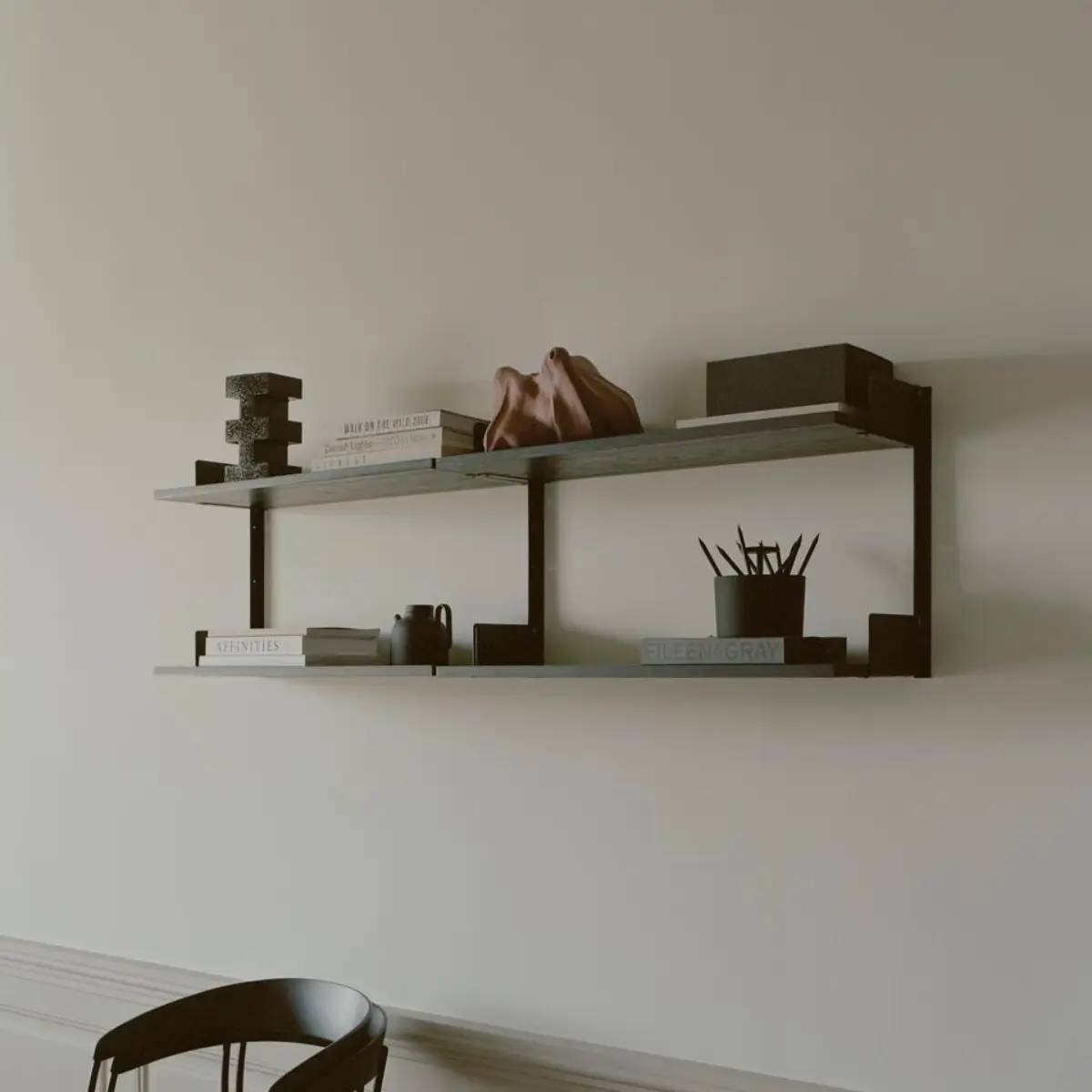 New Works Chamber Shelf Black Ash/Black