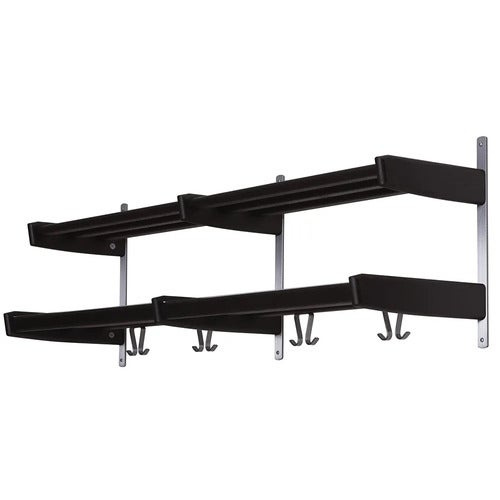 Meja Hat rack 115 cm 2 shelves Black stained Oak
