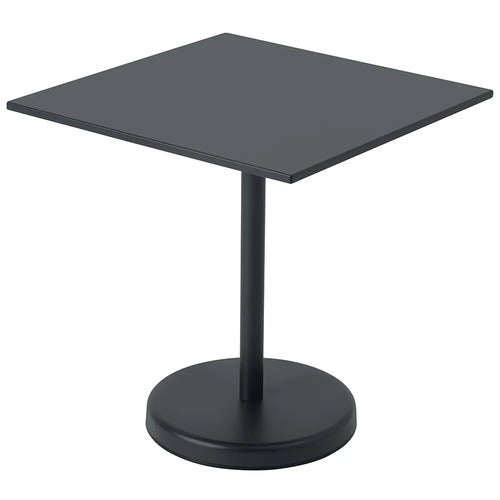 Linear Steel Café Table 70x70 cm Anthracite Black 