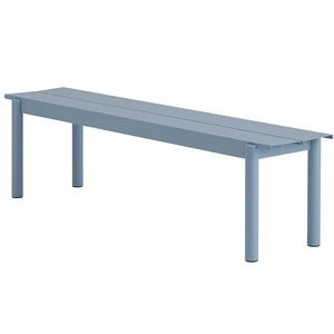 Linear Steel Bench 170x34 cm Pale Blue 