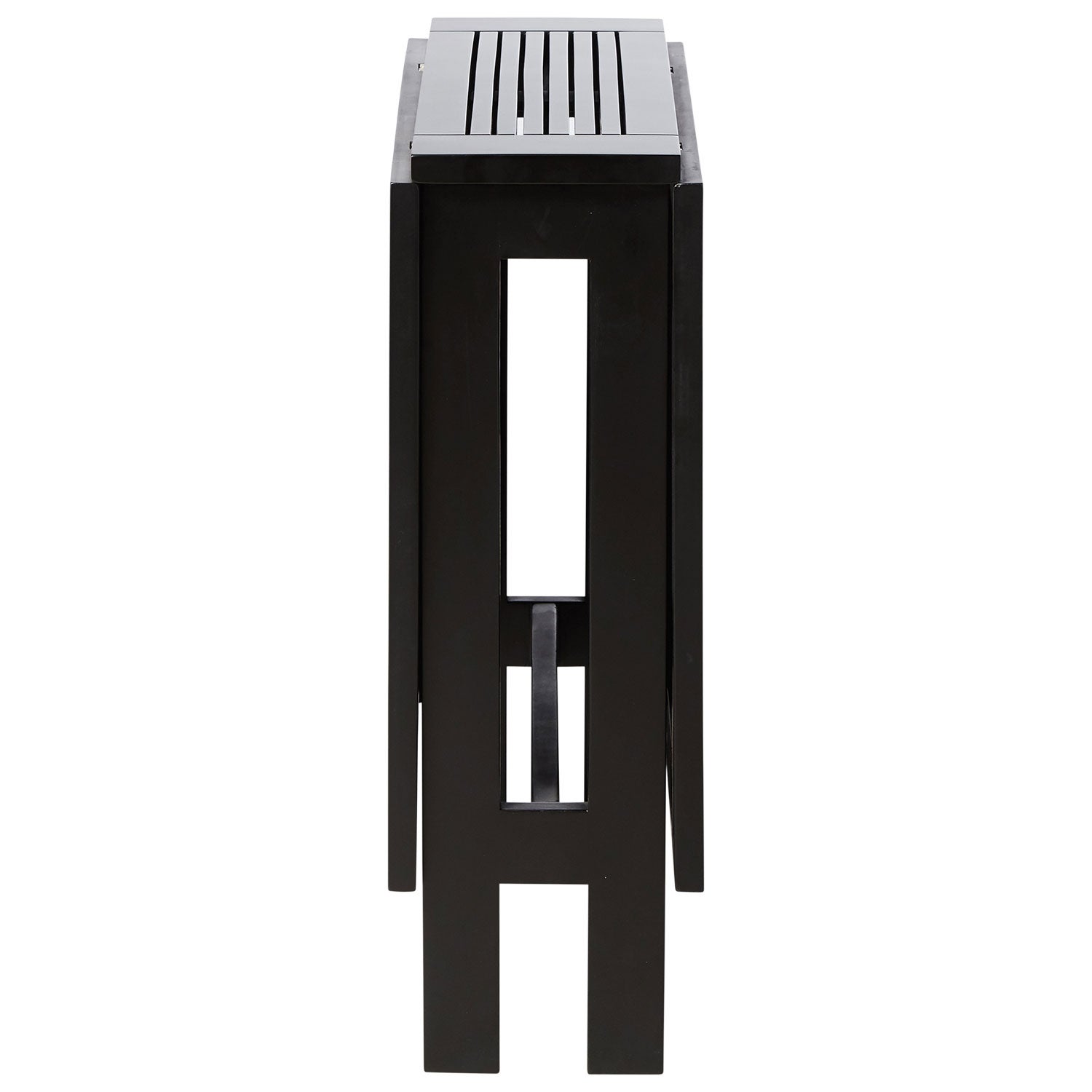 Butterfly balcony table 65x130 cm black