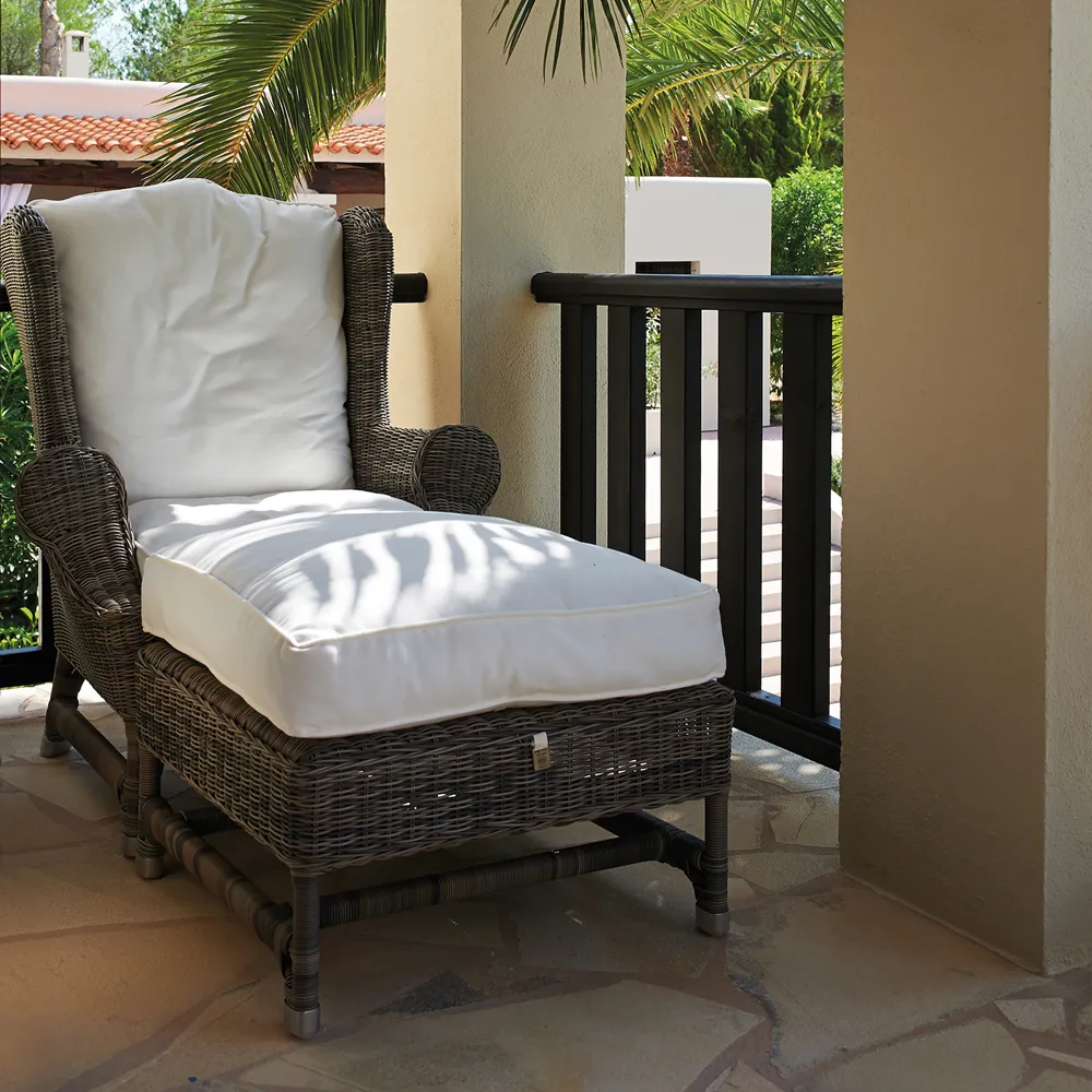 Nicolas wingback armchair artificial rattan