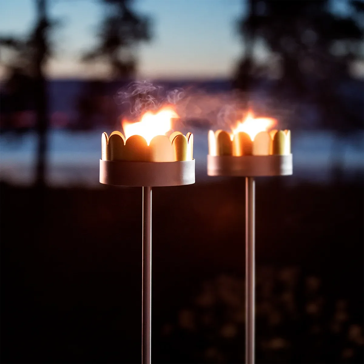 Outdoor Candle Holder Stand in Steel Fira