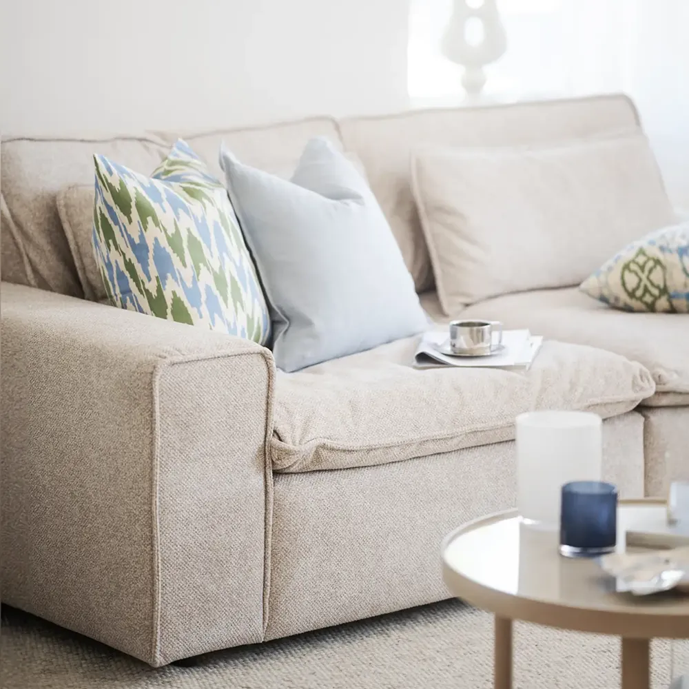 Rawlins 3-seater sofa fabric Bobby beige