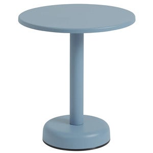 Linear Steel Coffee Table Ø42 cm Pale Blue 