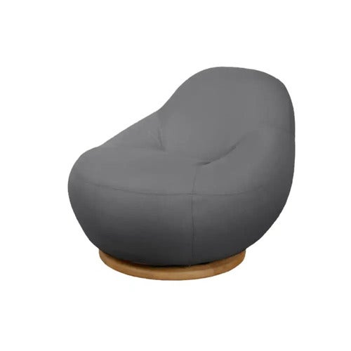 Gem lounge chair m/teak swivel Grey, AirTouch