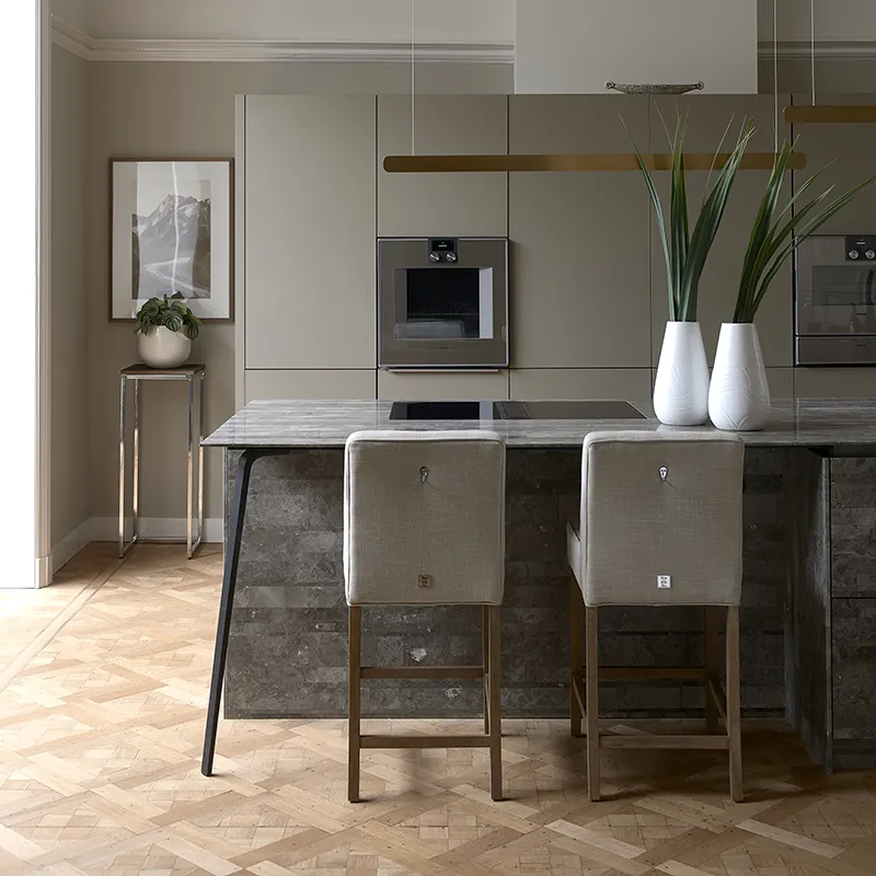 Cape Breton bar stool Linen flax