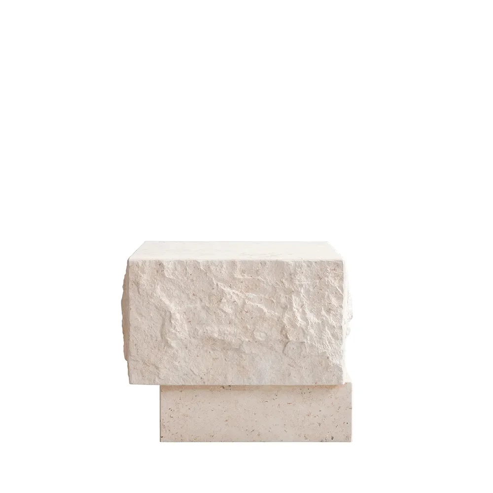 Temple Coffee Table, Low - Limestone