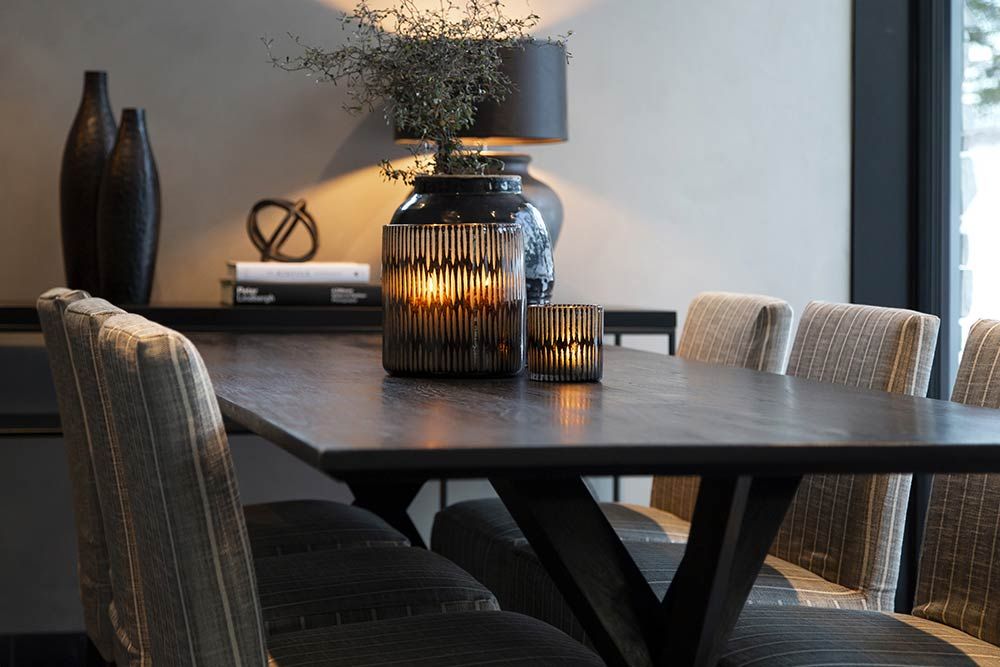 Dining Table Tree 200X90 Cm Black