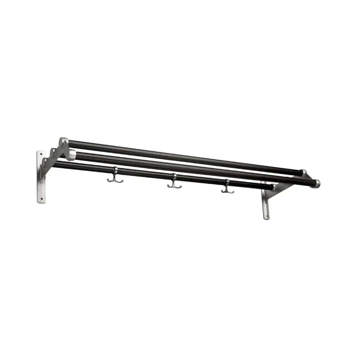 Nostalgi 291 Hat shelf Black stained oak Aluminium