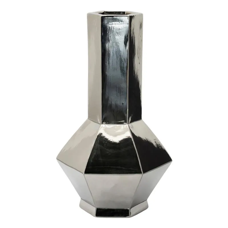 Axis large Vase 28x25x47 cm Earthenware chorme