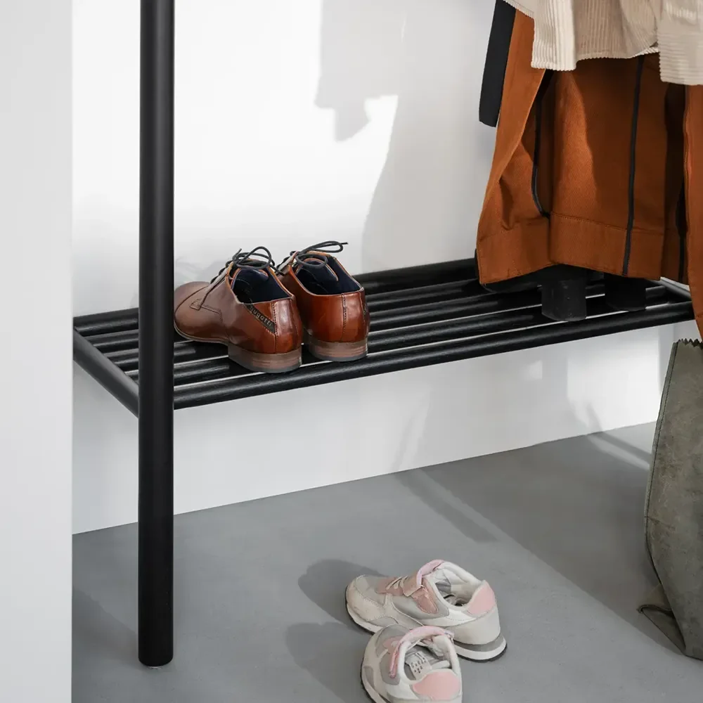 Milford clothes rack black oak