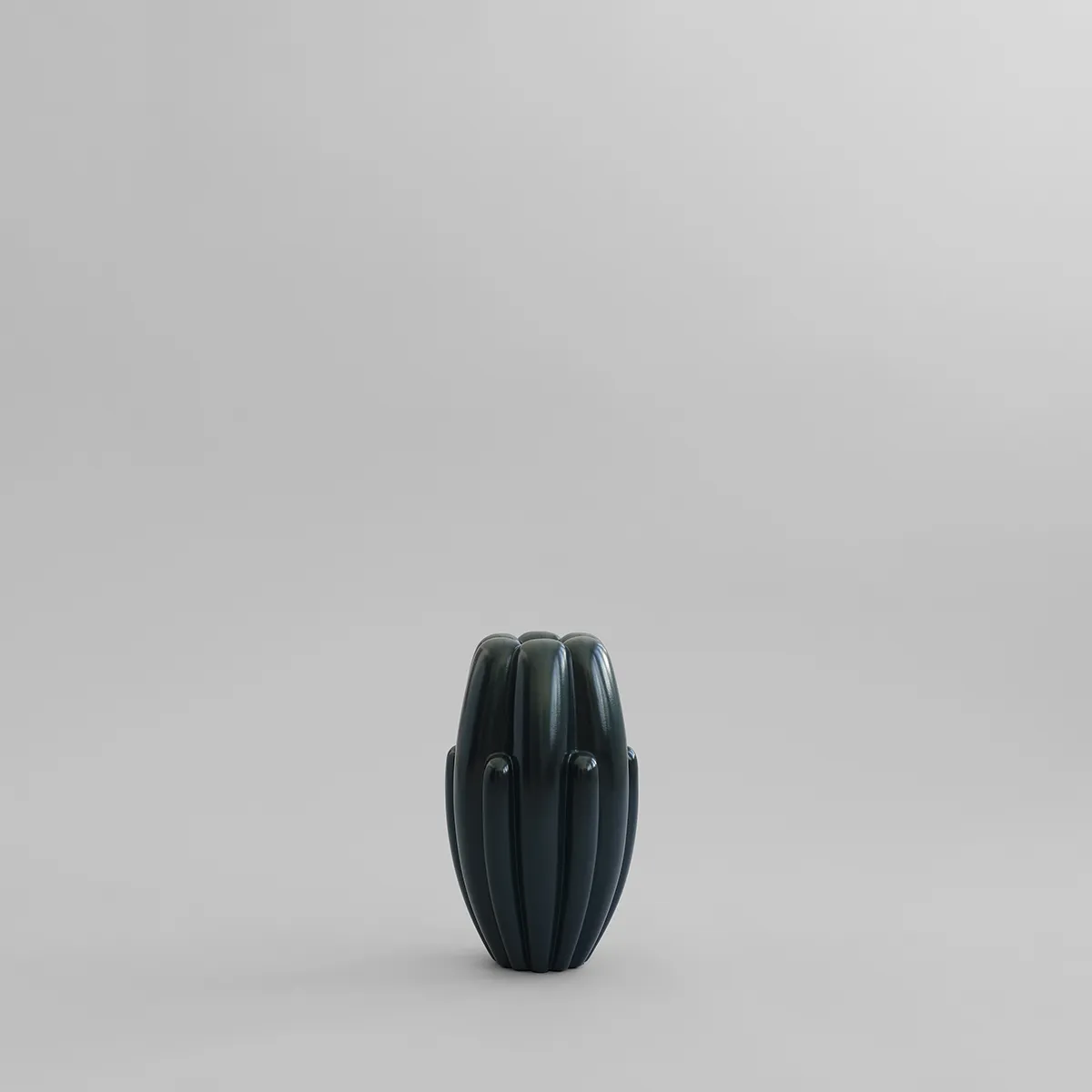 Handmade Vase Bloom Slim Mini Dark Green H34 cm