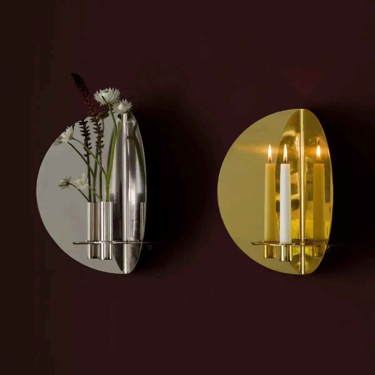 Twilight wall sconce brass