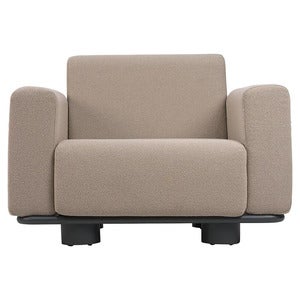 Bolster armchair Antracit / Teddy Beige