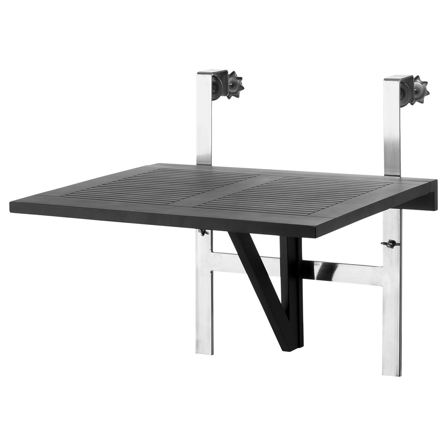 Balcony table 51x65 cm black