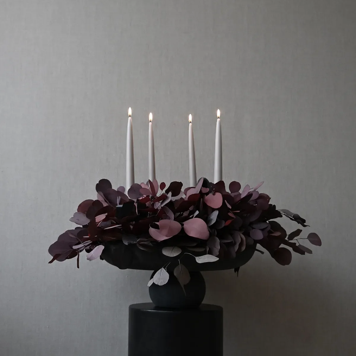 Hand-painted Decorative Bowl Baburu Big Black Ø 43 cm