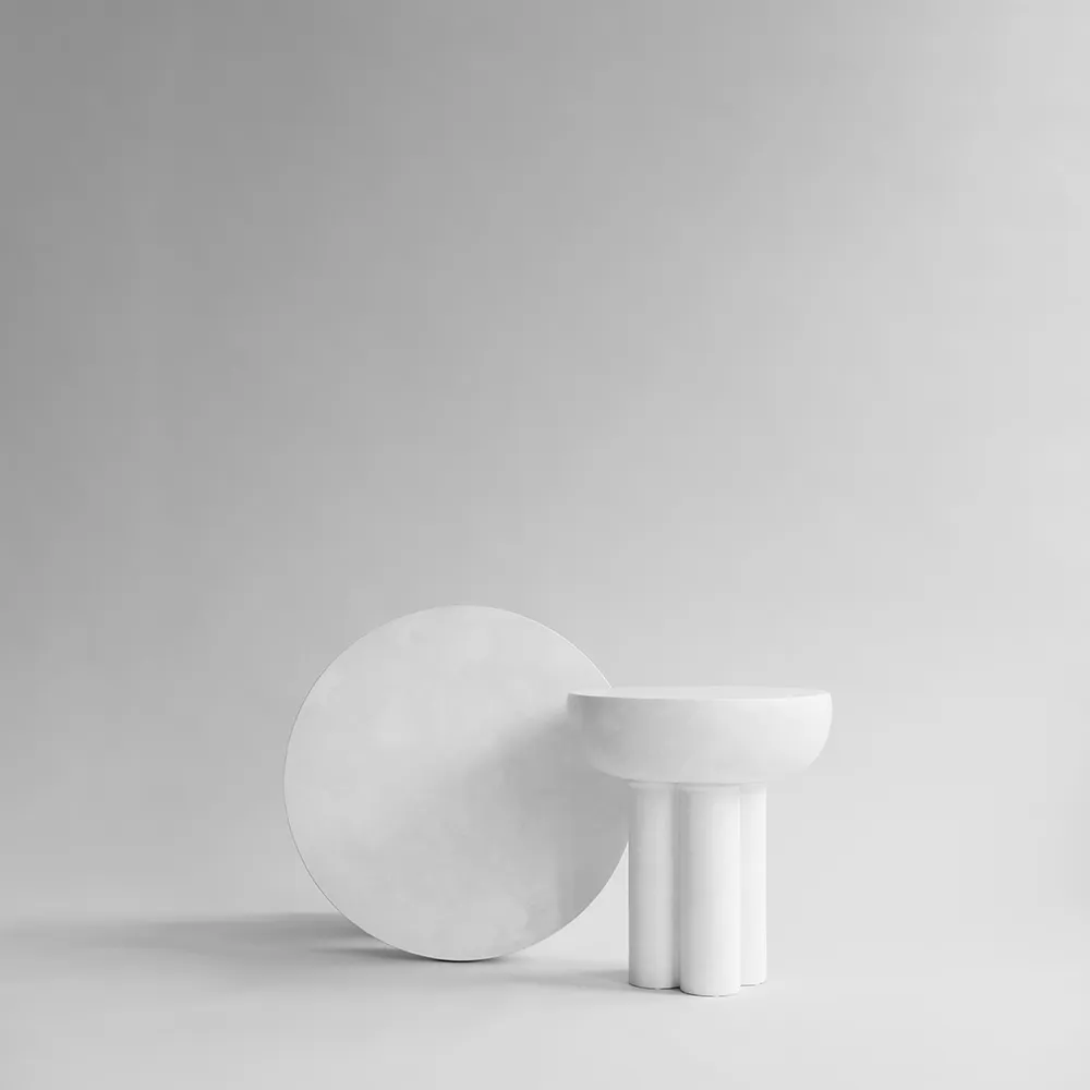 Crown Table, Low - Bone White