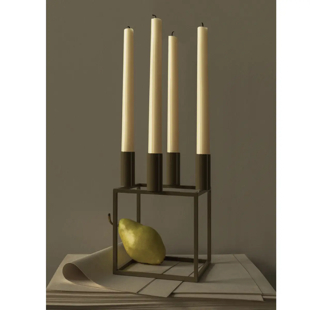 Kubus Candleholder Kubus 4 - Olive