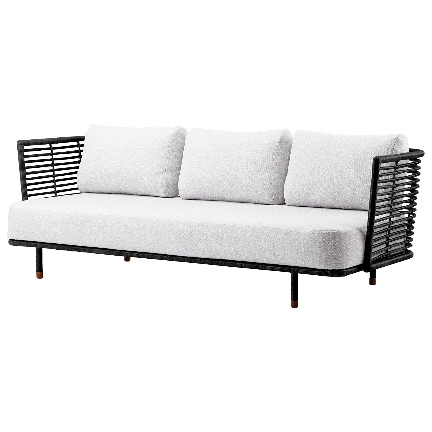 Sense Black wicker sofa