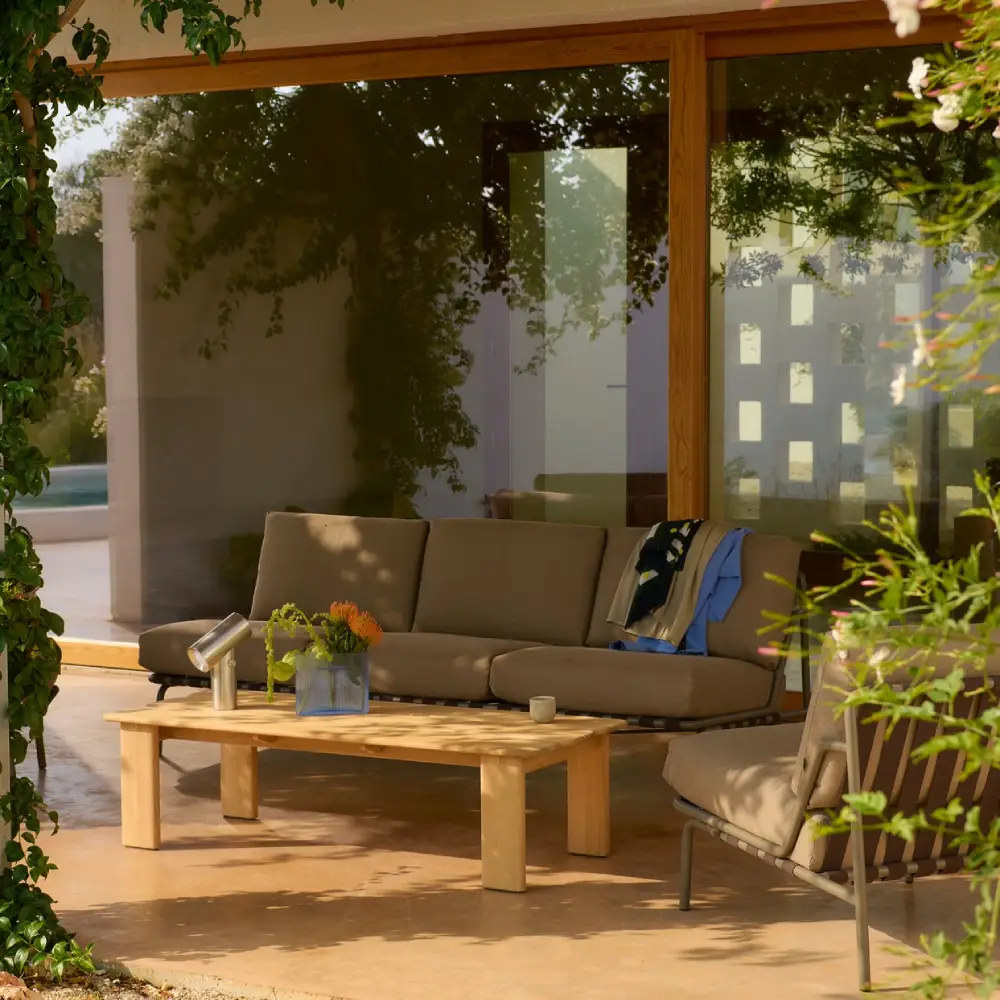 Lounge Chair Settle Ribbed Weave 5/Taupe