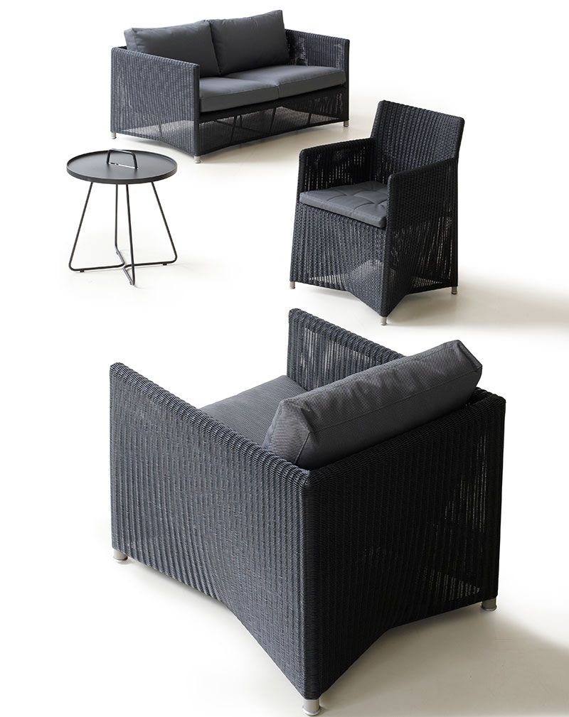 Diamond 2-seater sofa Graphite