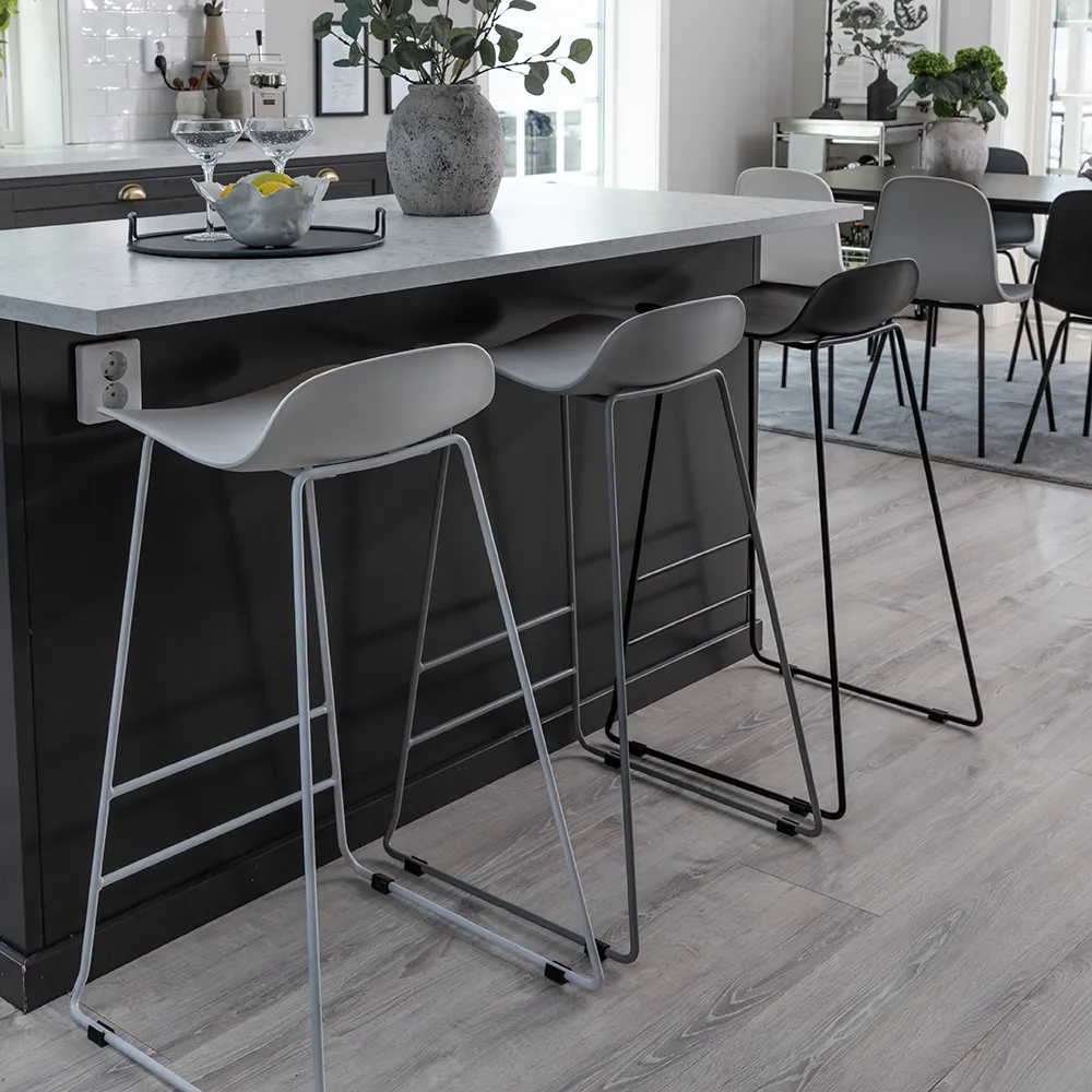 Wave bar stool black 2-pack