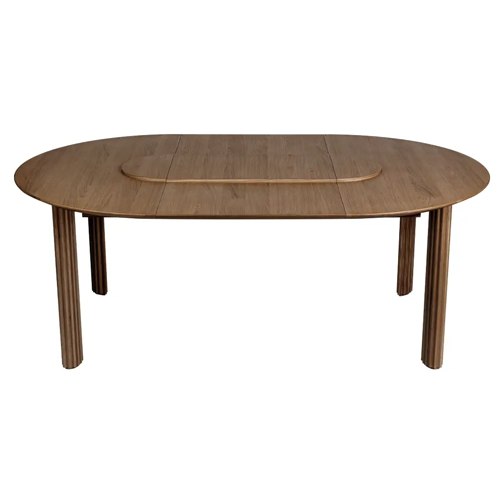 Comfort Circle Dining table with extension 132-202x132 Dark Oak