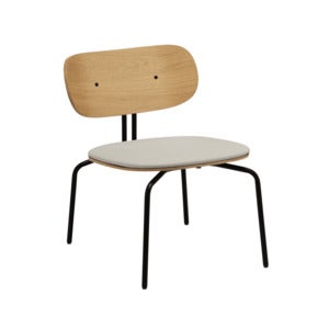 Curious Lounge Chair Oak/Black White Sands
