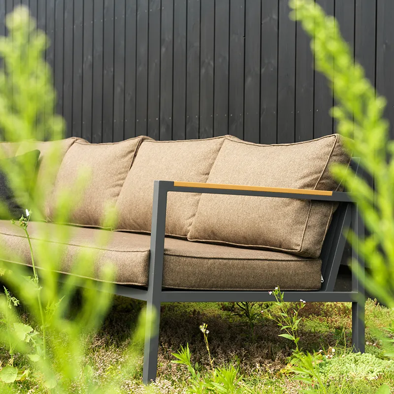 Cap corner soffa Large Anthracite / Brown 