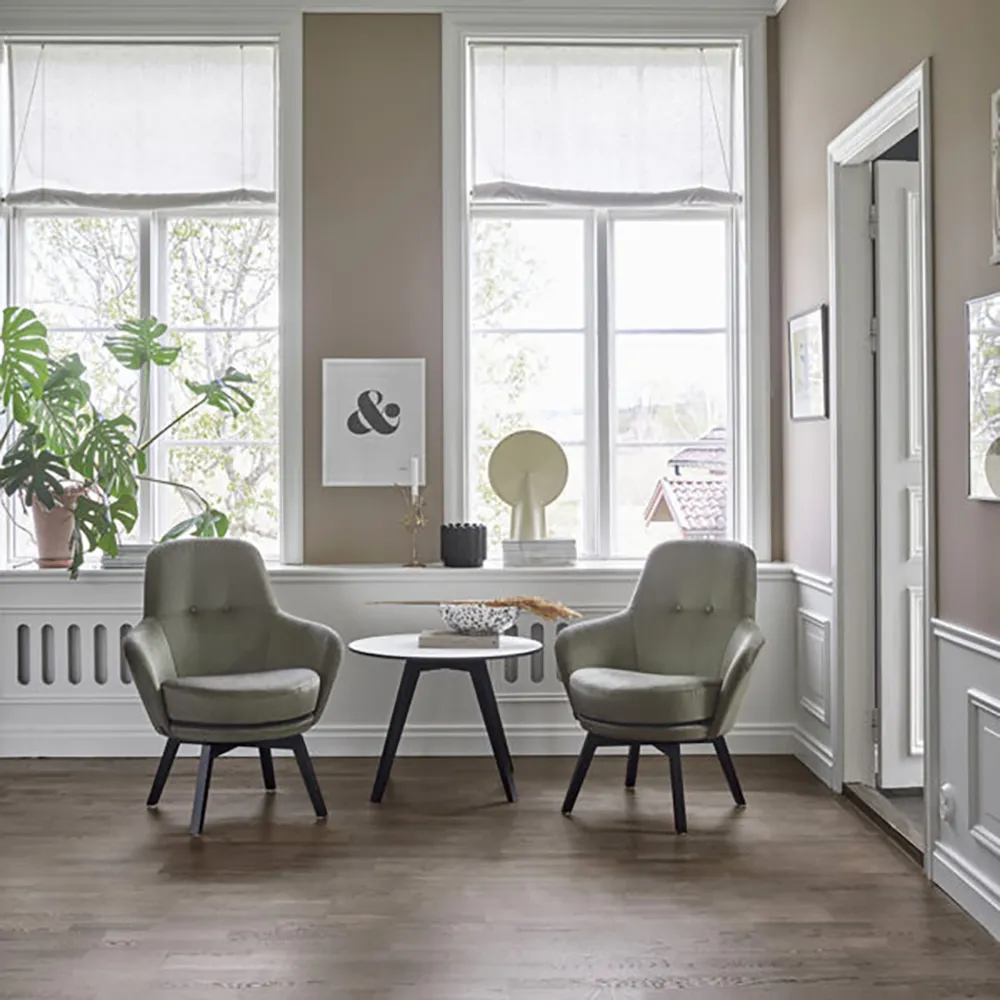 Gaga armchair fabric B black legs