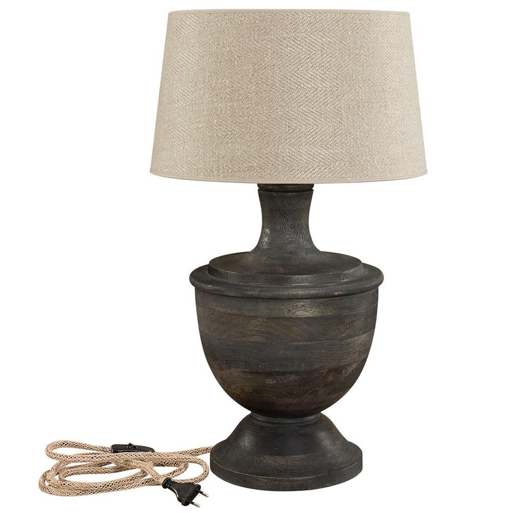 Capri Table Lamp Antique Wood