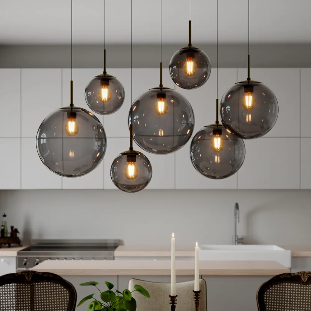 Laura ceiling light Black/Smoke grey