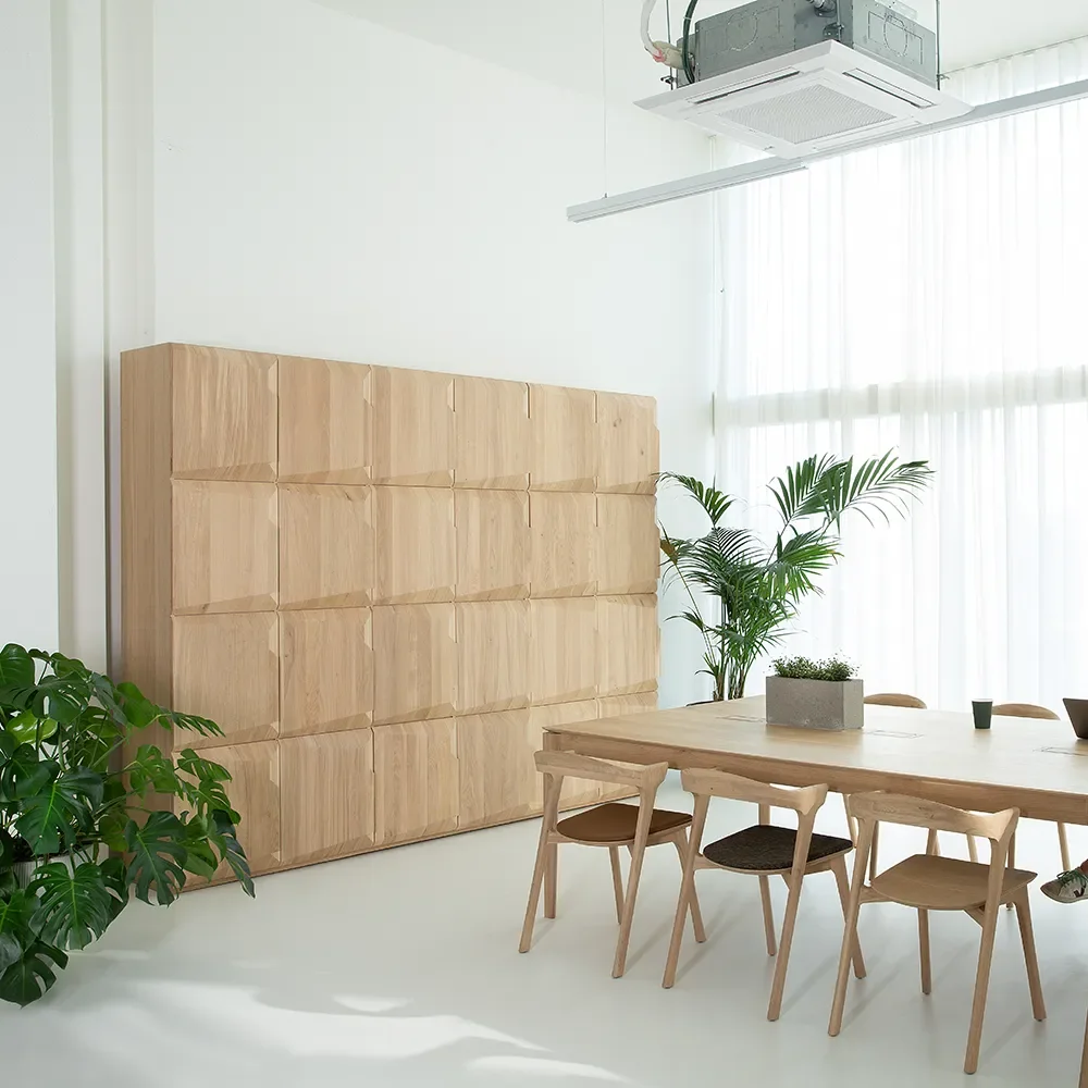 Bok Dining chair Oak/Dark brown