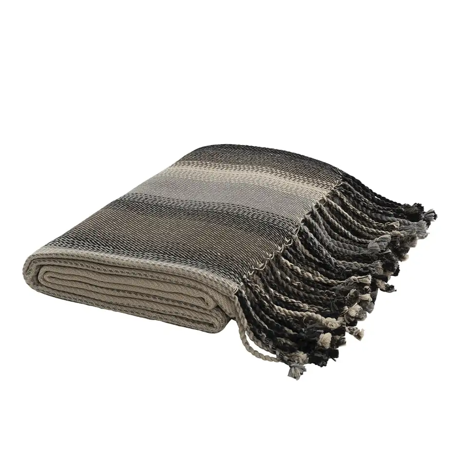 Throw Adonis 130x180cm Stripe brown