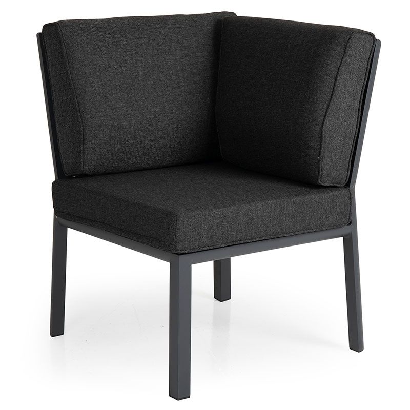 Delia corner piece dark grey