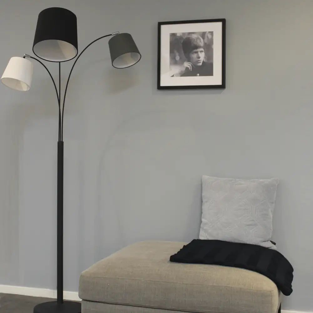 Foggy floor lamp 3 Sand black