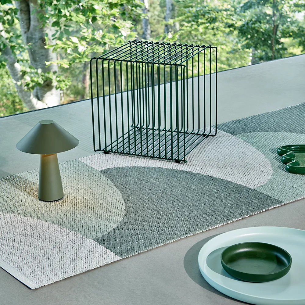 Hill carpet Army/Misty Mint/Fossil Grey 70 x 360cm