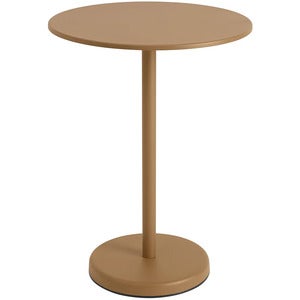 Linear Steel Bar table Ø70 h: 95 cm Burnt Orange 