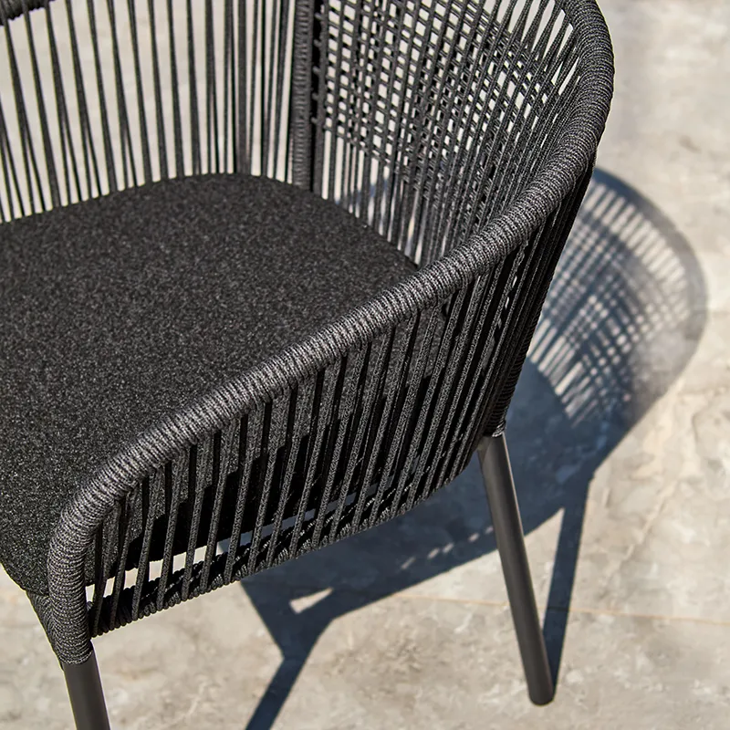 Delta chair    Black / Slate rope / Teddy Black