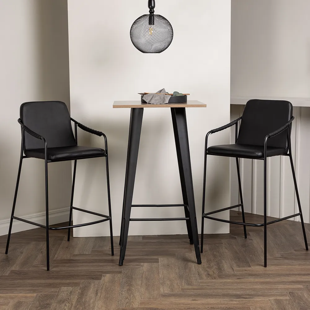 Tvist bar stool black 2-pack