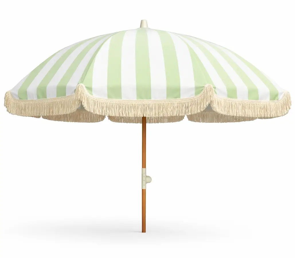 Parasol 200 cm Green/White
