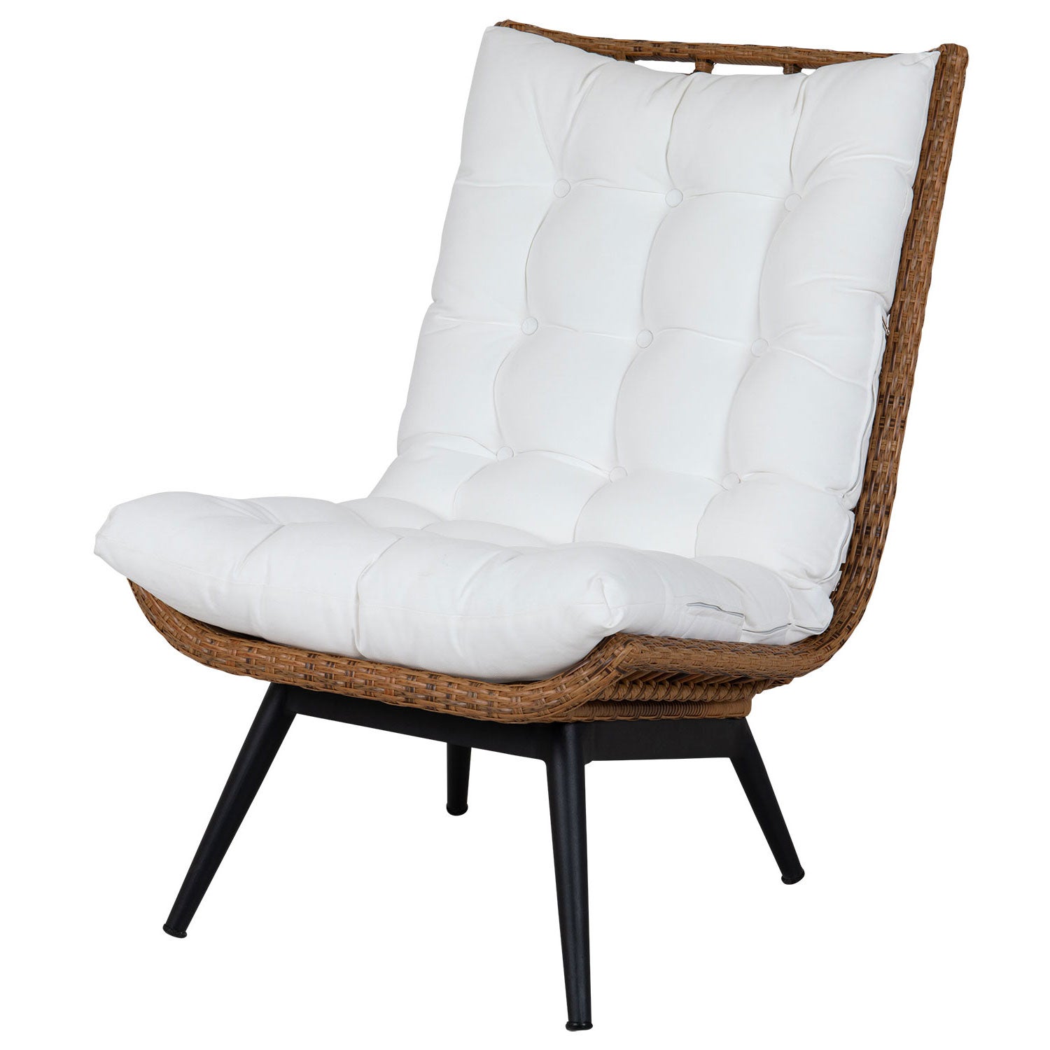 Covelo lounge armchair natural/white